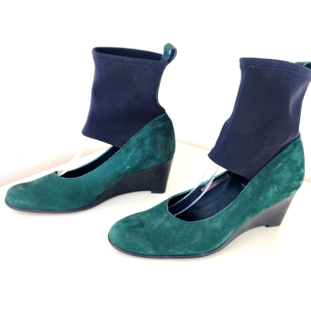 Arche Platform Wedge Emerald Green Suede Size EU 40 Or Size US 9